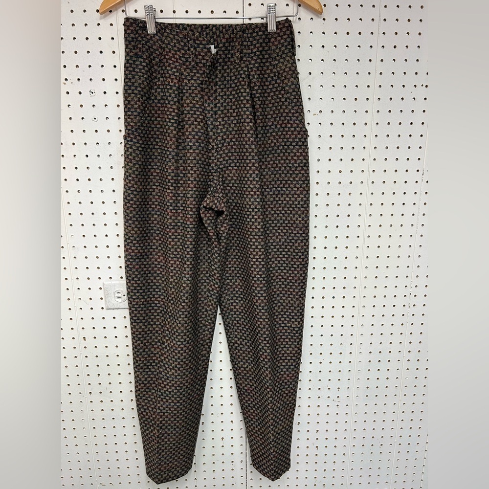 Calvin Klein Women’s Brown Checkered Wool Pants